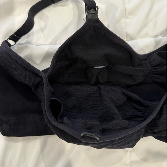 Kindred Bravely Sublime Hands Free Black Pumping Nursing Bra Adjustable Straps - Picture 7 of 11